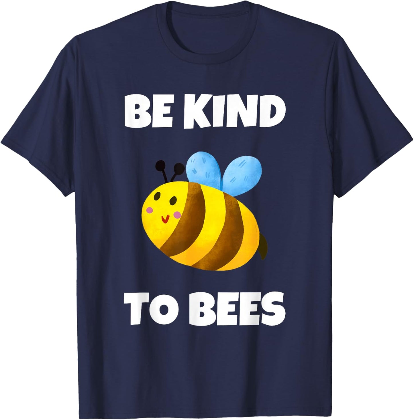 Cute Bumble Bee Be Kind To Bees Kids Men T-Shirt - T-Shirt | Navy