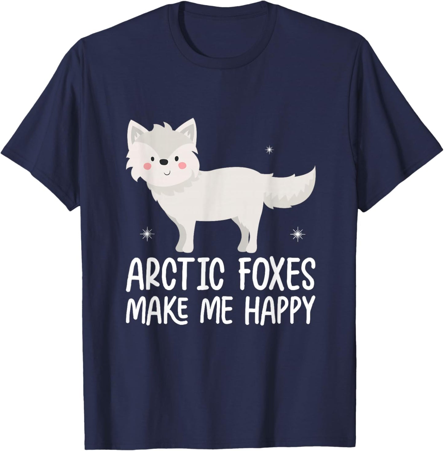 Arctic Fox Artic Animals Cute Artic Fox Lover Pajamas T-Shirt - T-Shirt | Navy