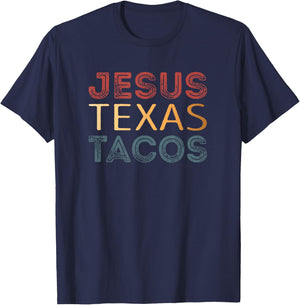 Jesus Texas Tacos T-Shirt - T-Shirt | Navy