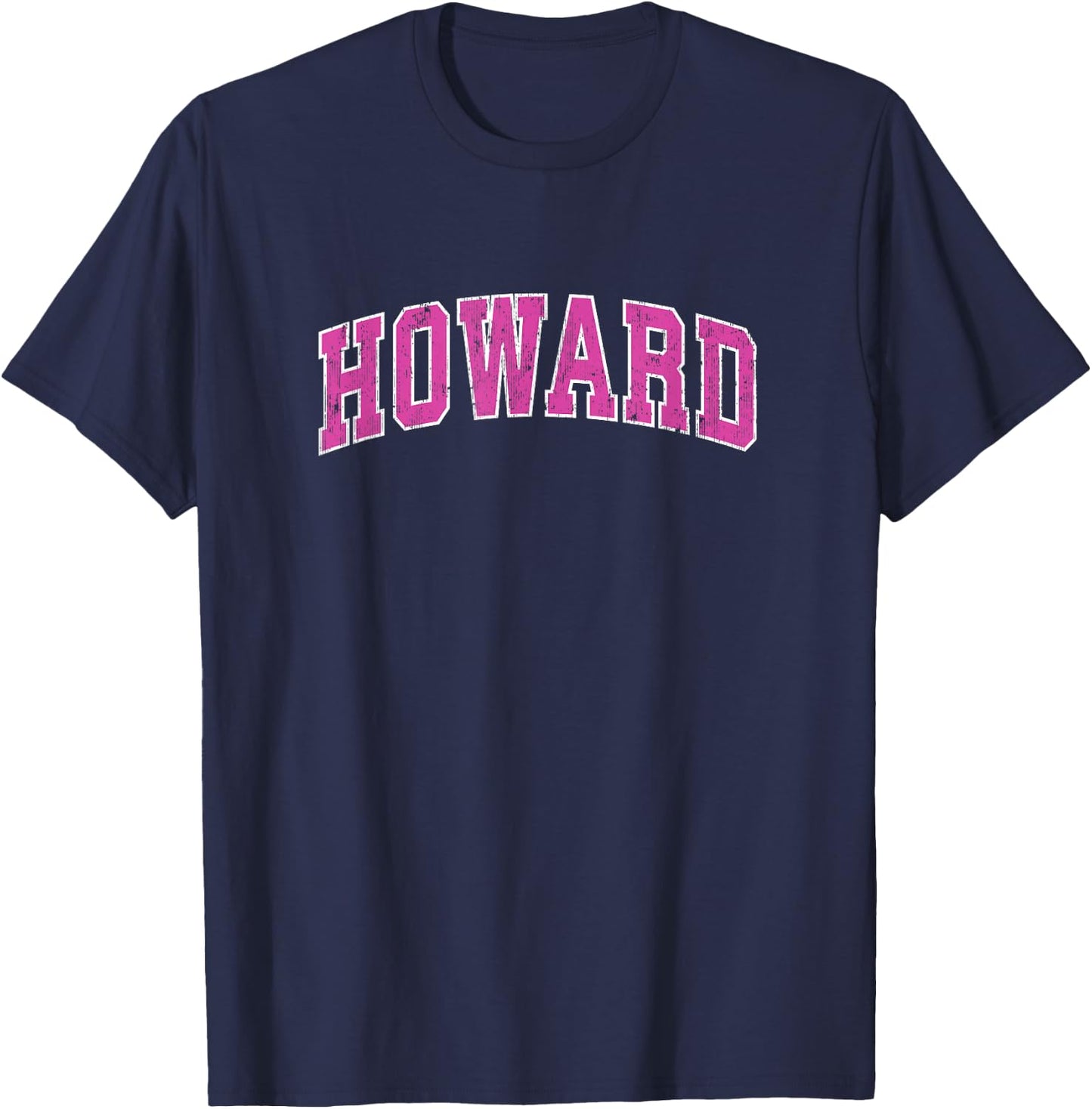 Howard Wisconsin WI Vintage Sports Design Pink Design T-Shirt - T-Shirt | Navy