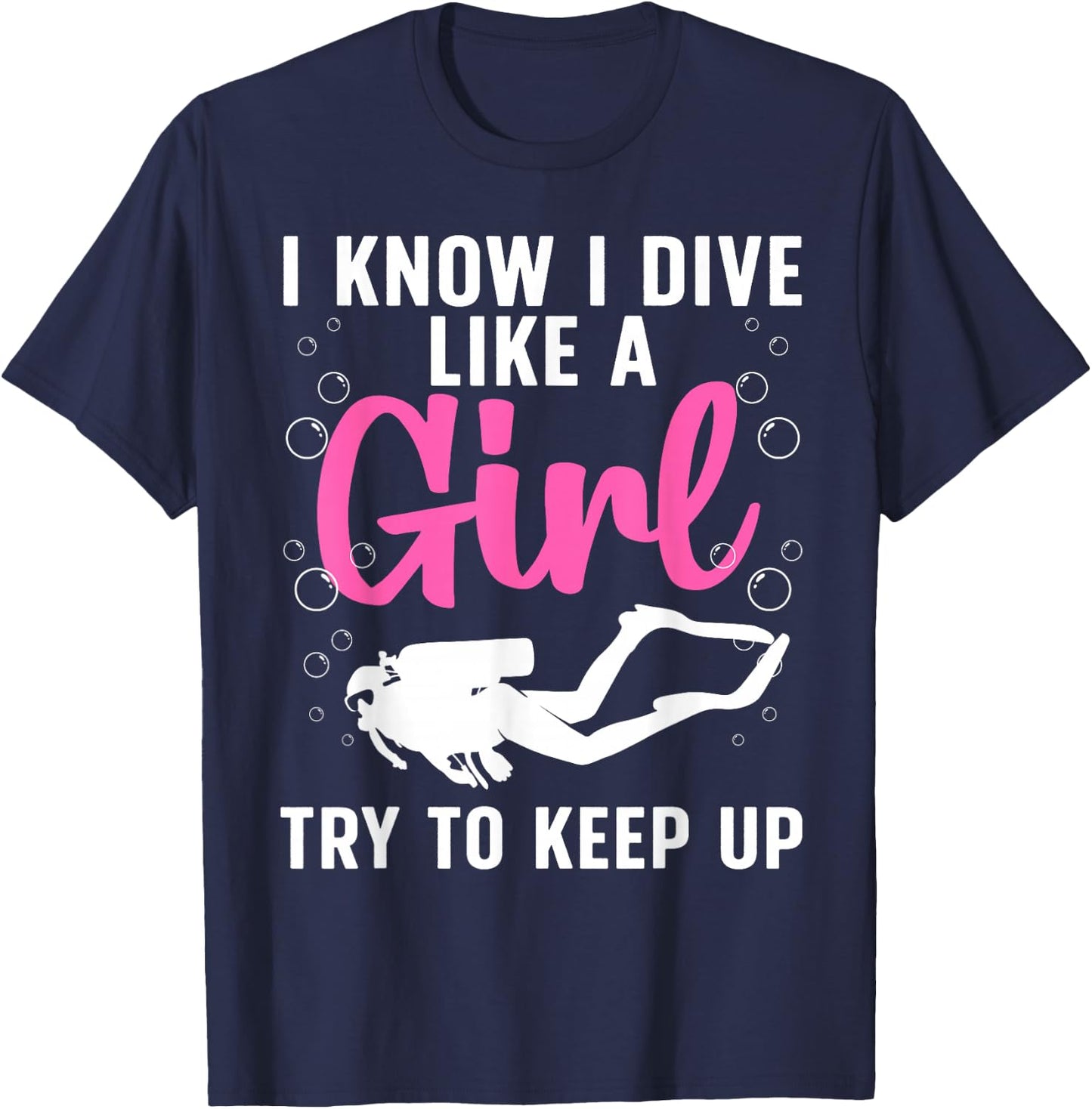 Cool Scuba Diving Girls Rescue Diver Ocean Divers T-Shirt - T-Shirt | Navy