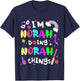 Kids I'm Norah Doing Norah Things Cute Girls Personalized Name T-Shirt - T-Shirt | Navy