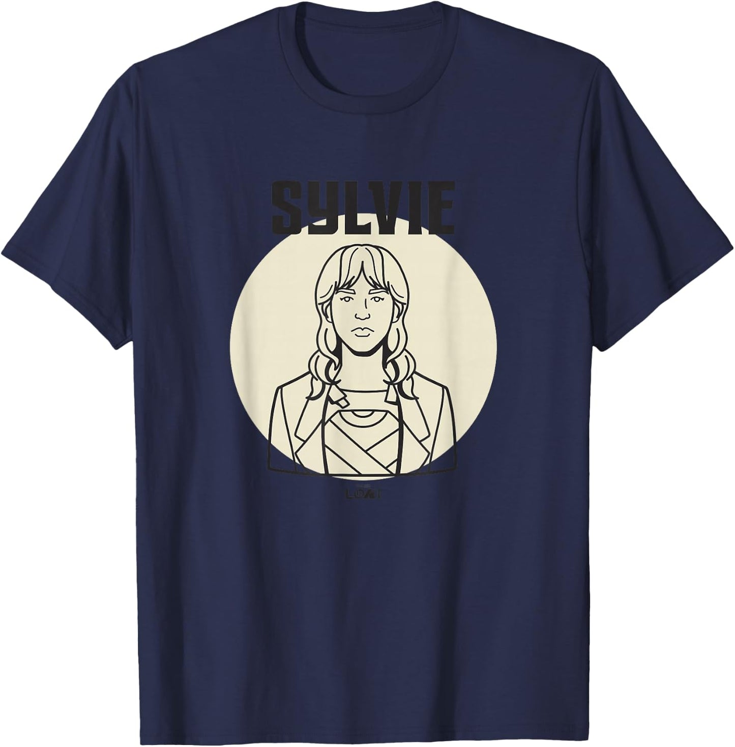 Marvel Loki Sylvie Variant Spotlight Line Art Portrait T-Shirt - T-Shirt | Navy