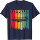 Retro Zeppelin 70s 80s Dirigible Airship Zepelin Zepplin T-Shirt - T-Shirt | Navy