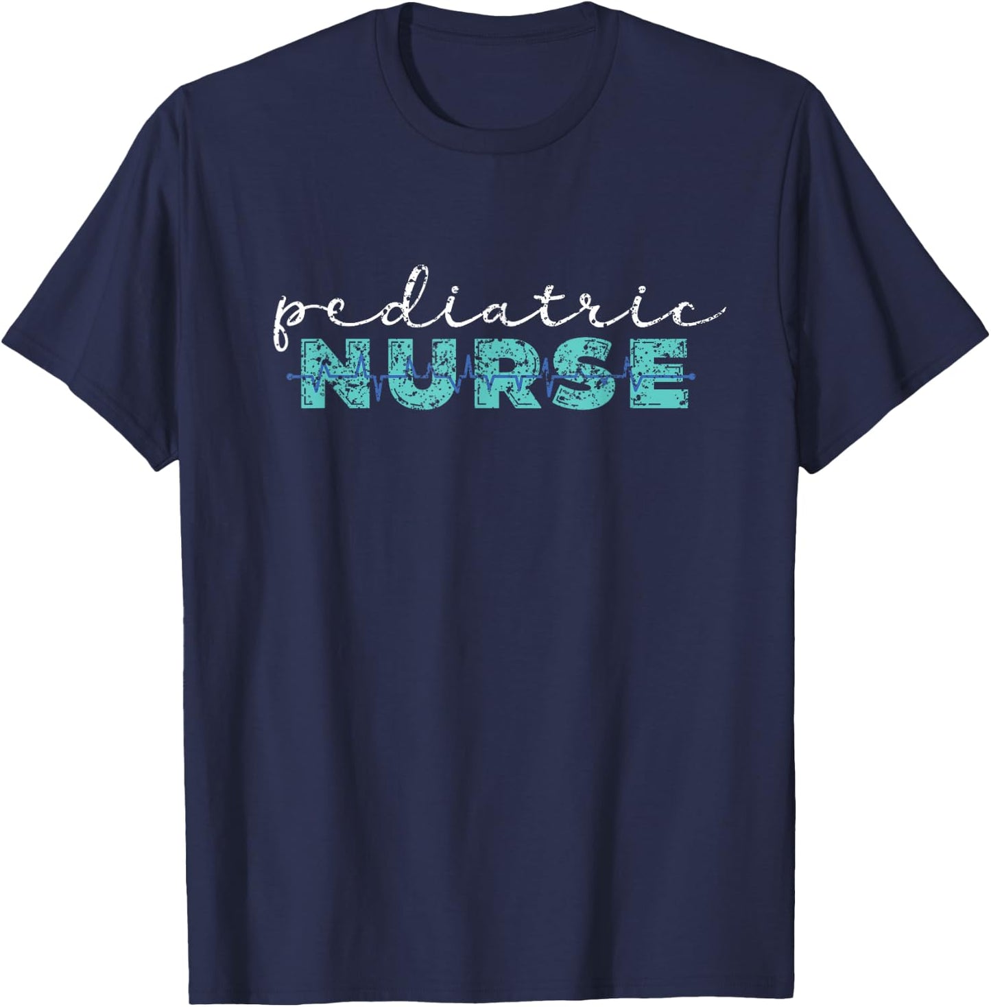 Pediatrics Nicu Pediatric Nurse Nurses Job - Women's Black Short Sleeve Letter Print - Pediatric Nursing Design, Lace Embellishment - Small T-Shirt - T-Shirt | Navy