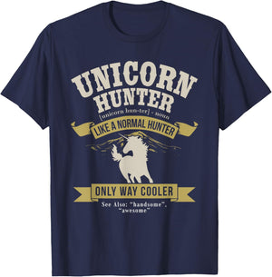 Funny Lazy Halloween Costume Fairy Rainbow Unicorn Hunter T-Shirt - T-Shirt | Navy