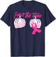Save The Tatas Pumpkin Women Breast Cancer Awareness T-Shirt - T-Shirt | Navy