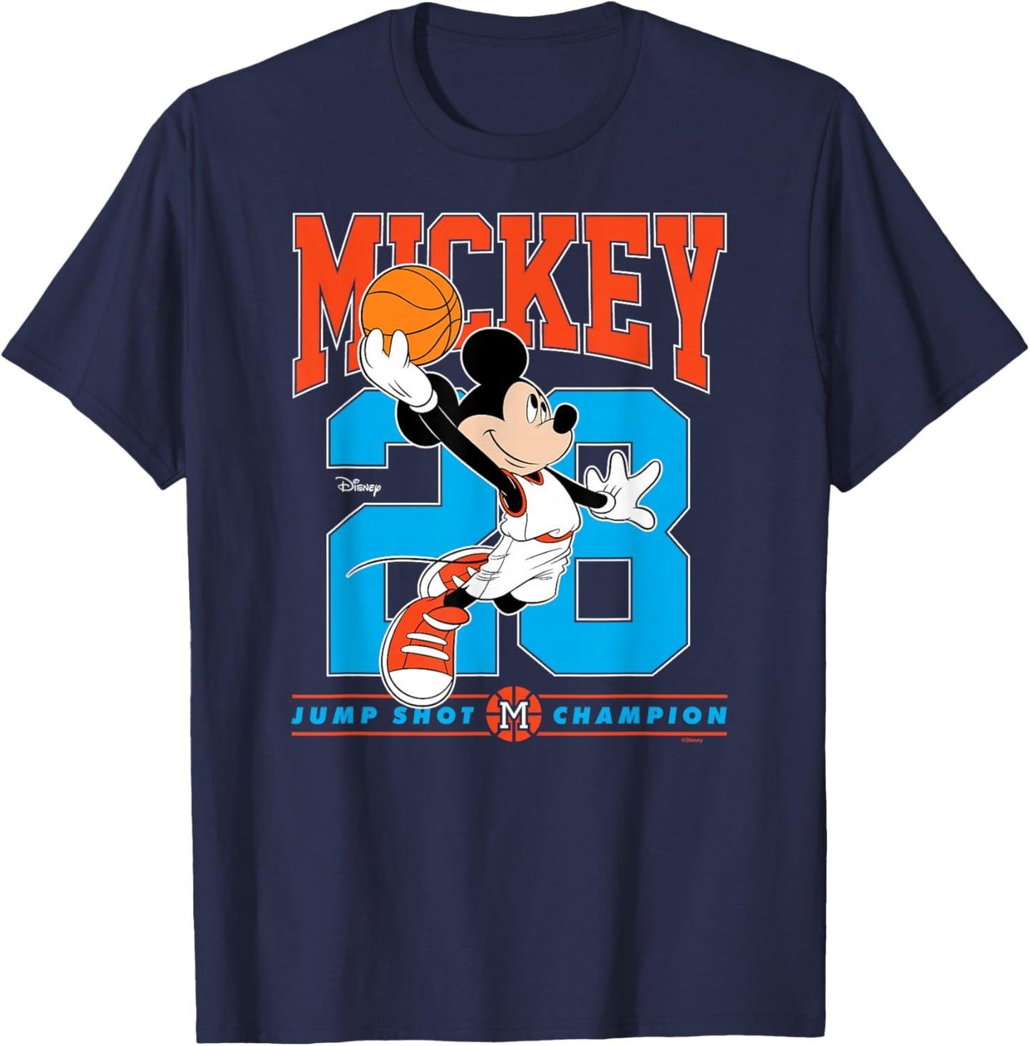 Disney - Mickey Jump Shot Basketball T-Shirt - T-Shirt | Navy