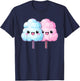Cotton Candy Sticks Apparel Sweets Girls T-Shirt - T-Shirt | Navy