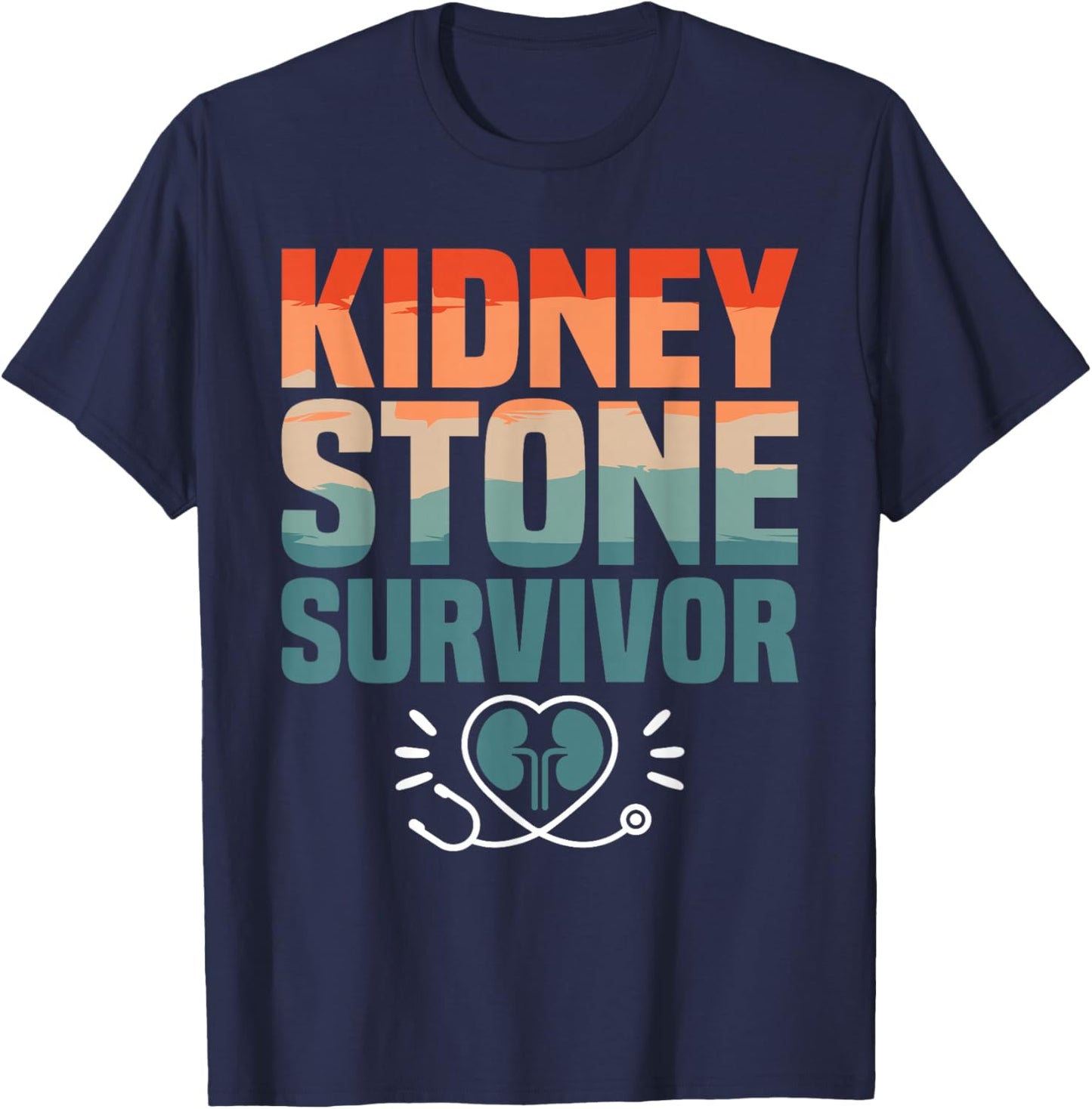 Kidney Stone Survivor Surgery T-Shirt - T-Shirt | Navy