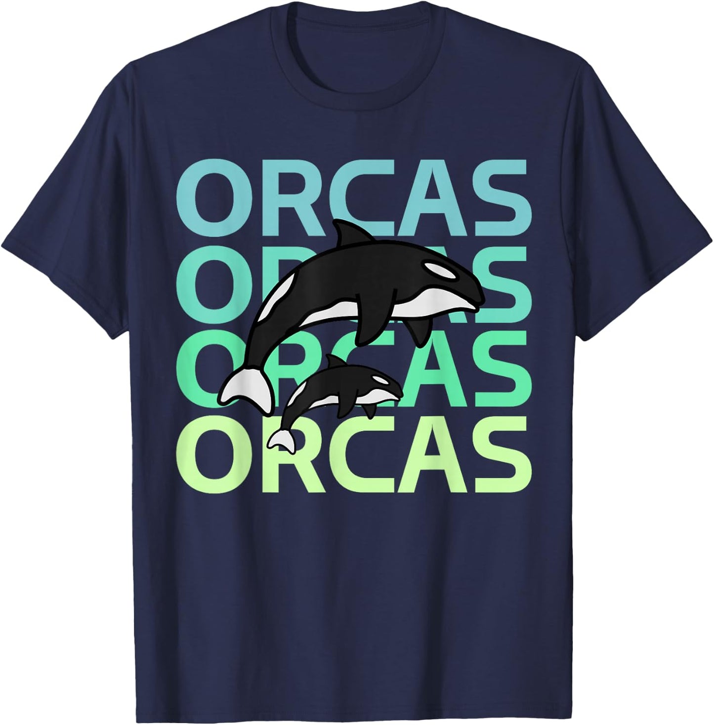 Graphic Team Orcas Protect Orca Whale sea T-Shirt - T-Shirt | Navy