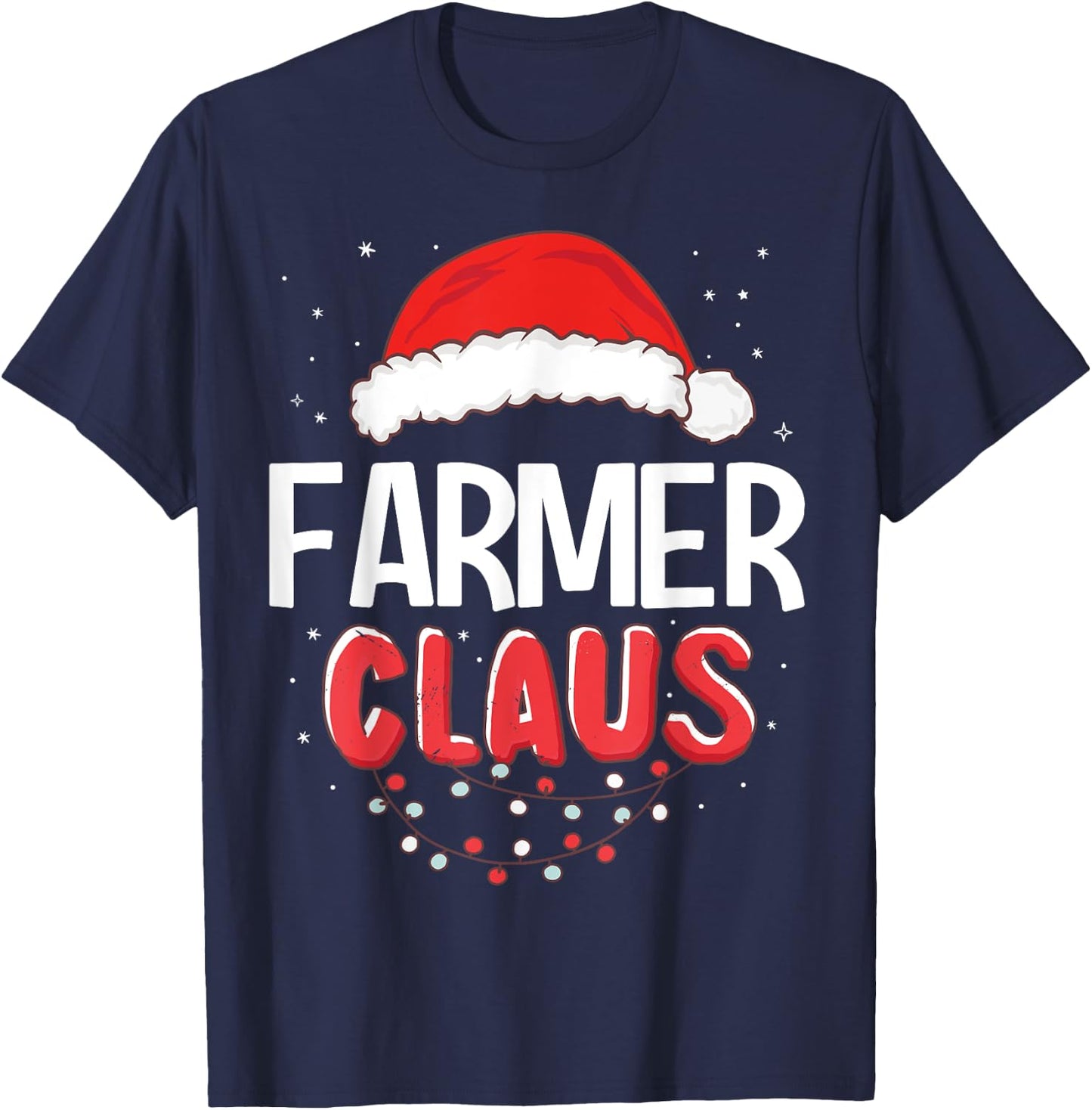 Farmer Santa Claus Christmas Matching Costume T-Shirt - T-Shirt | Navy