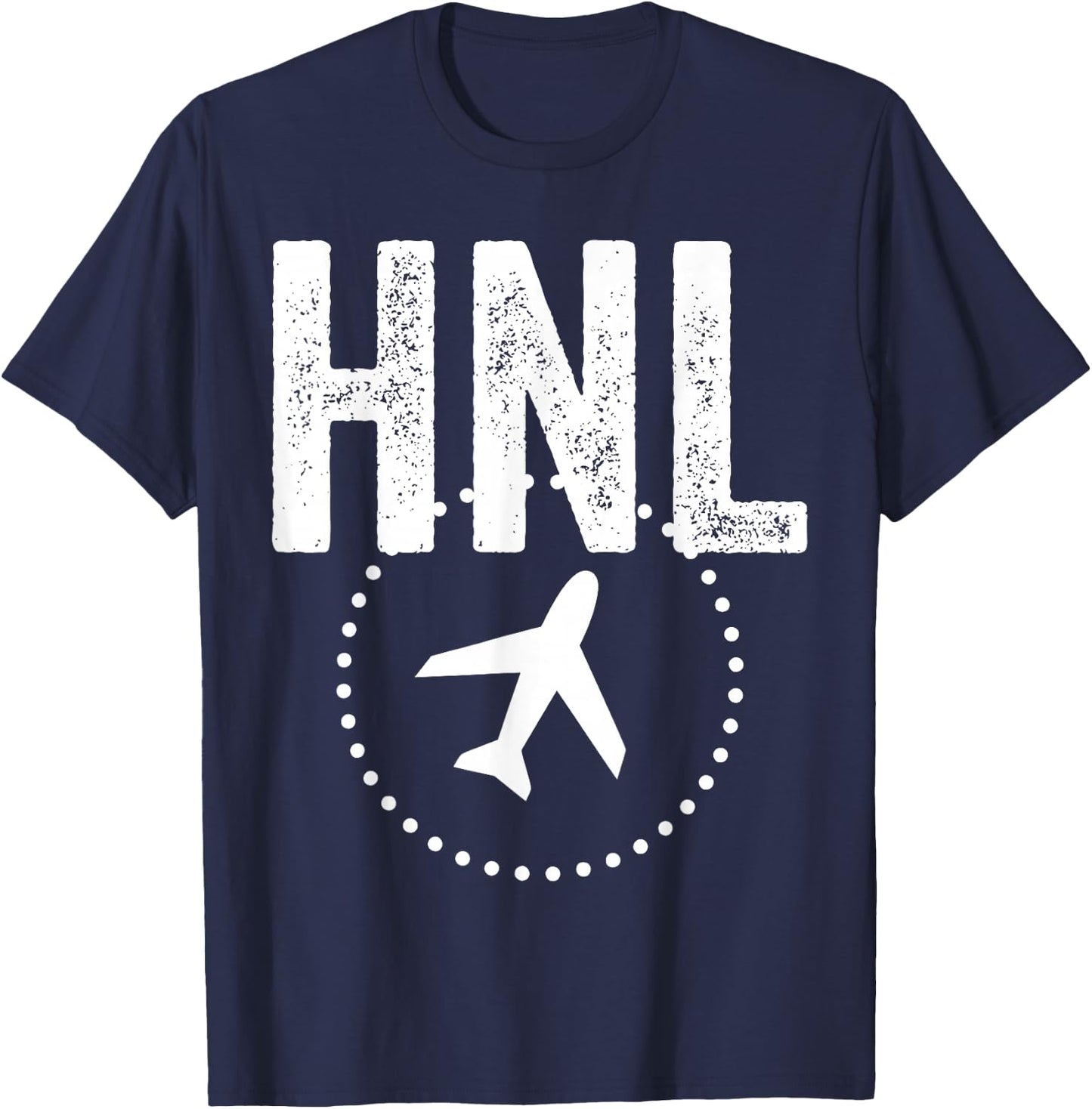 Hnl Honolulu Airport Code Baggage Hawaii Usa Airplane T-Shirt - T-Shirt | Navy