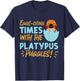 Platypus: Eggs-citing Times with the Platypus Puggles! T-Shirt - T-Shirt | Navy