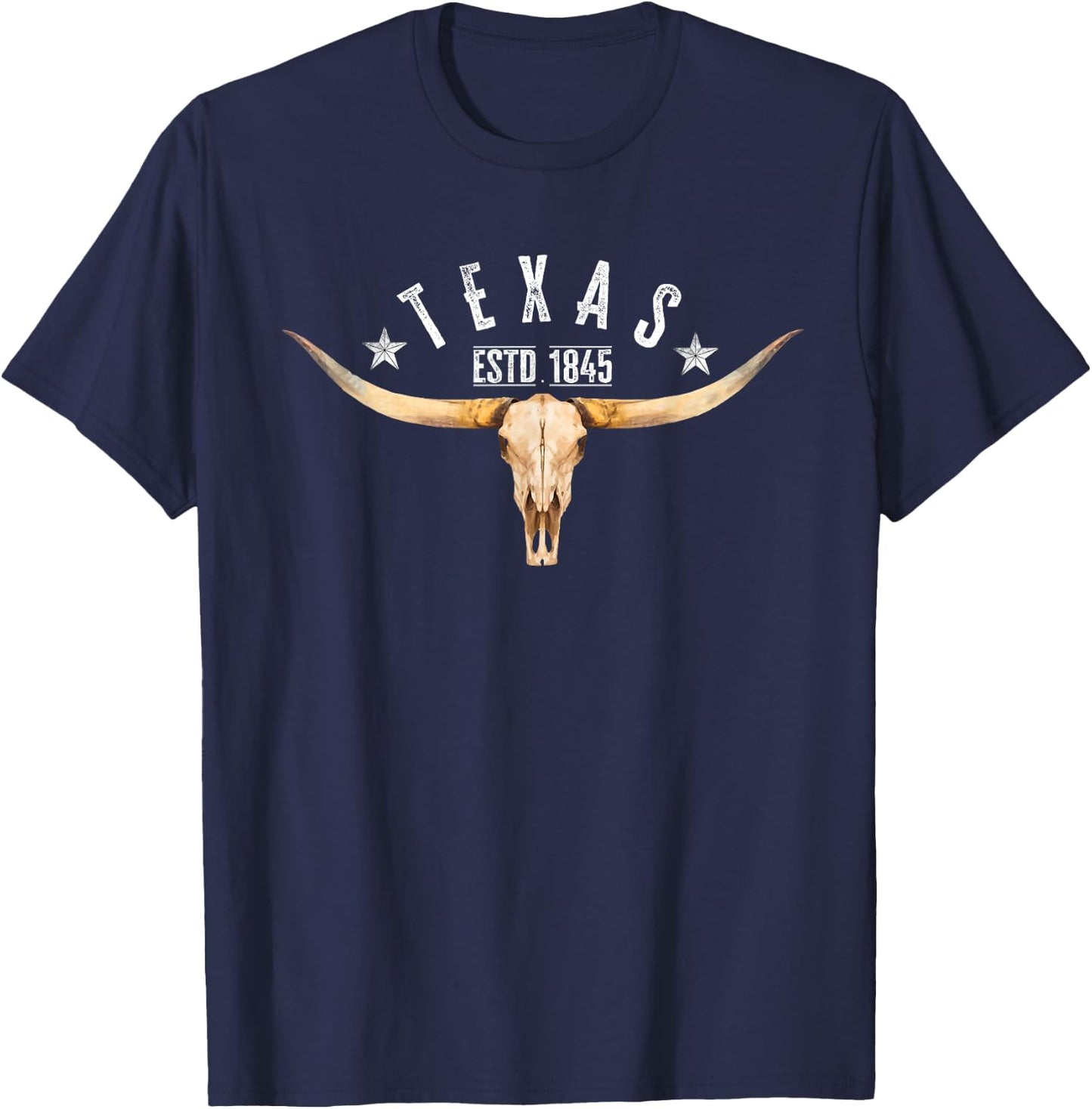 Texas 1845 Vintage for the proud Texan T-Shirt - T-Shirt | Navy