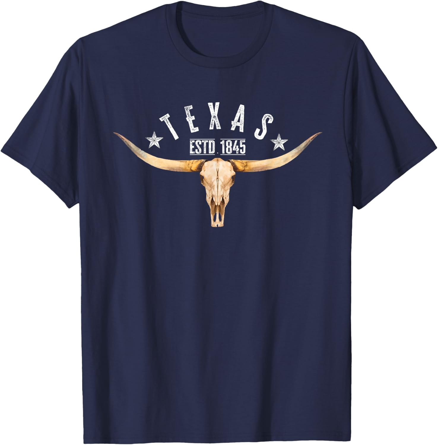 Texas 1845 Vintage for the proud Texan T-Shirt - T-Shirt | Navy