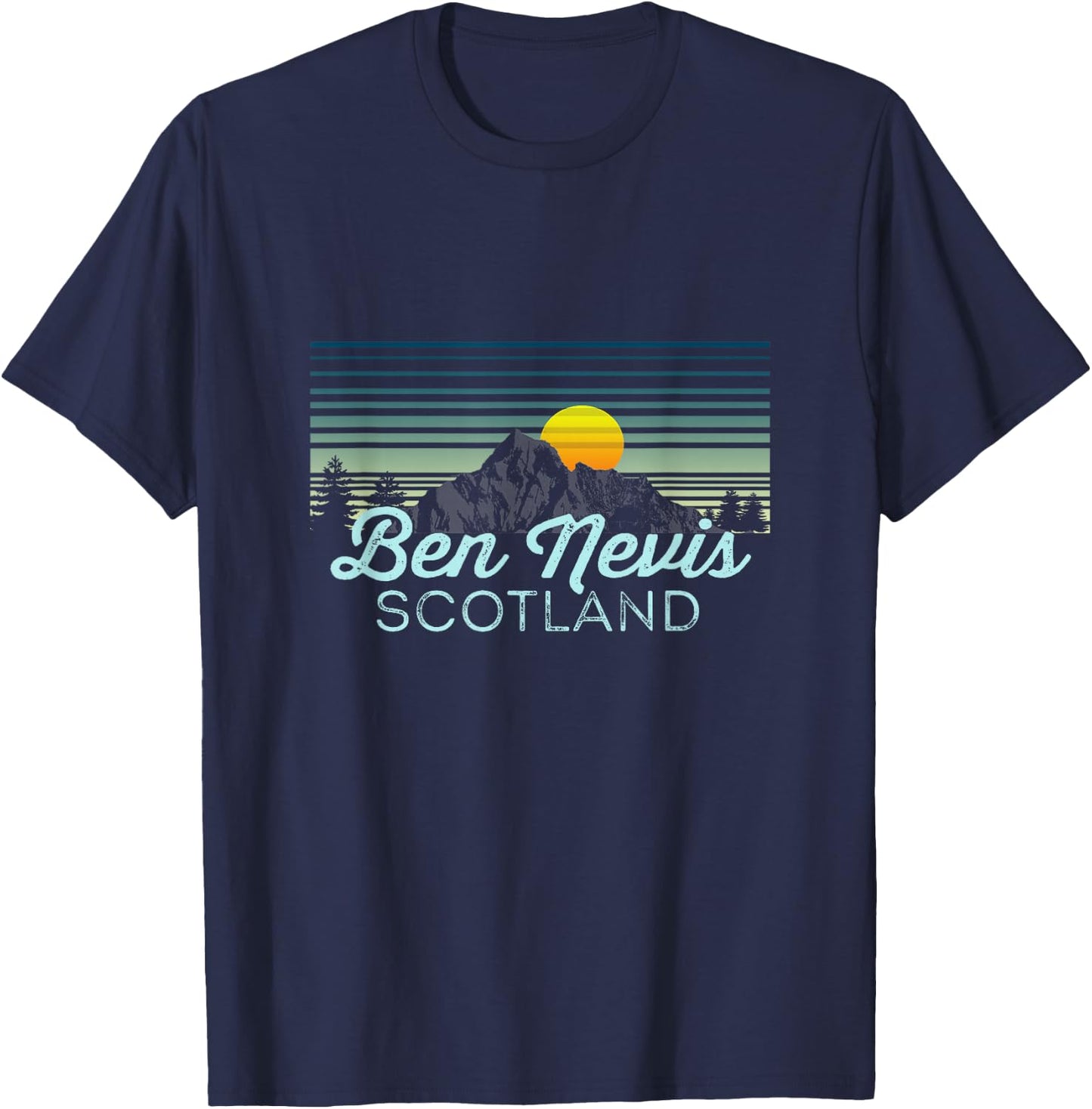 Ben Nevis Retro Clothes & Gear - Ben Nevis Souvenir T-Shirt - T-Shirt | Navy