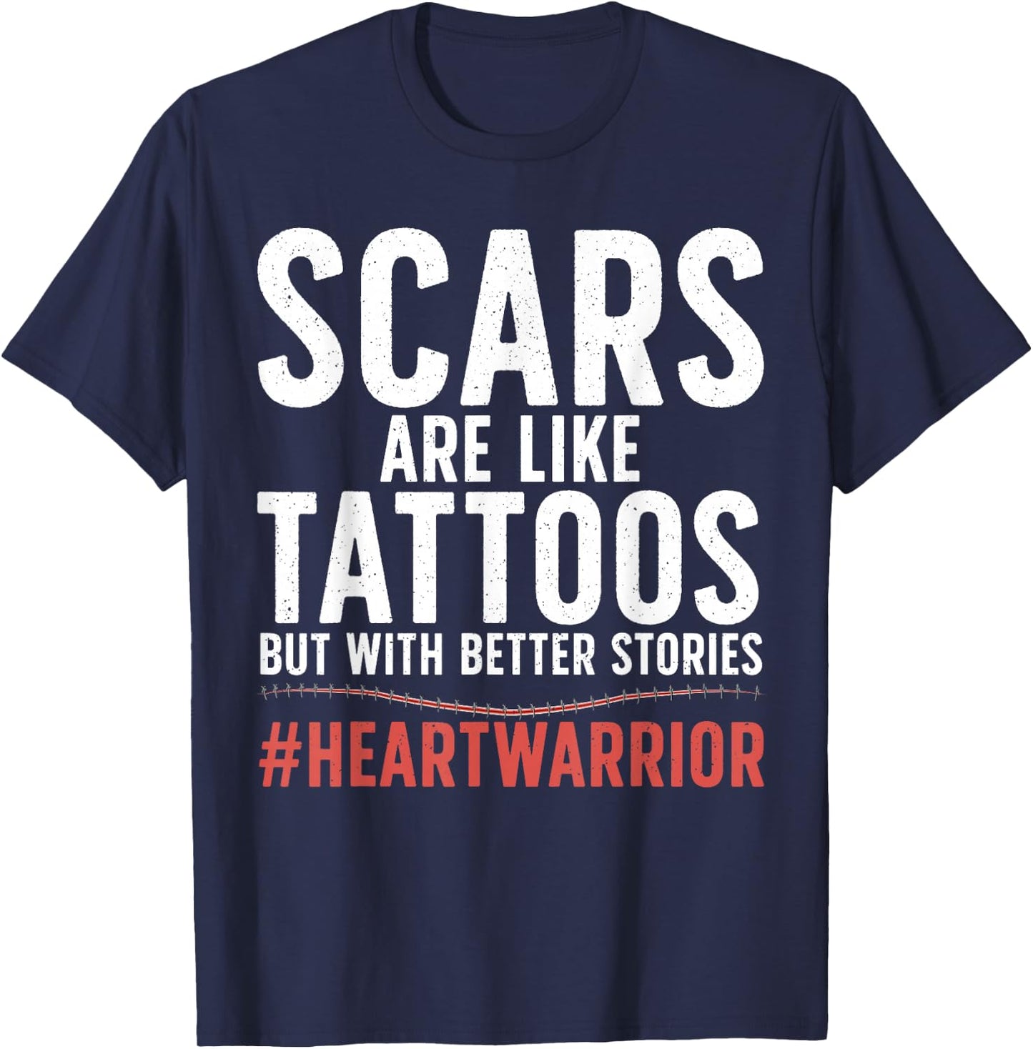 Cool Open Heart Surgery Women Transplant Recovery T-Shirt - T-Shirt | Navy