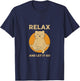 Funny cat Graphic Yoga Zen meditation T-Shirt - T-Shirt | Navy