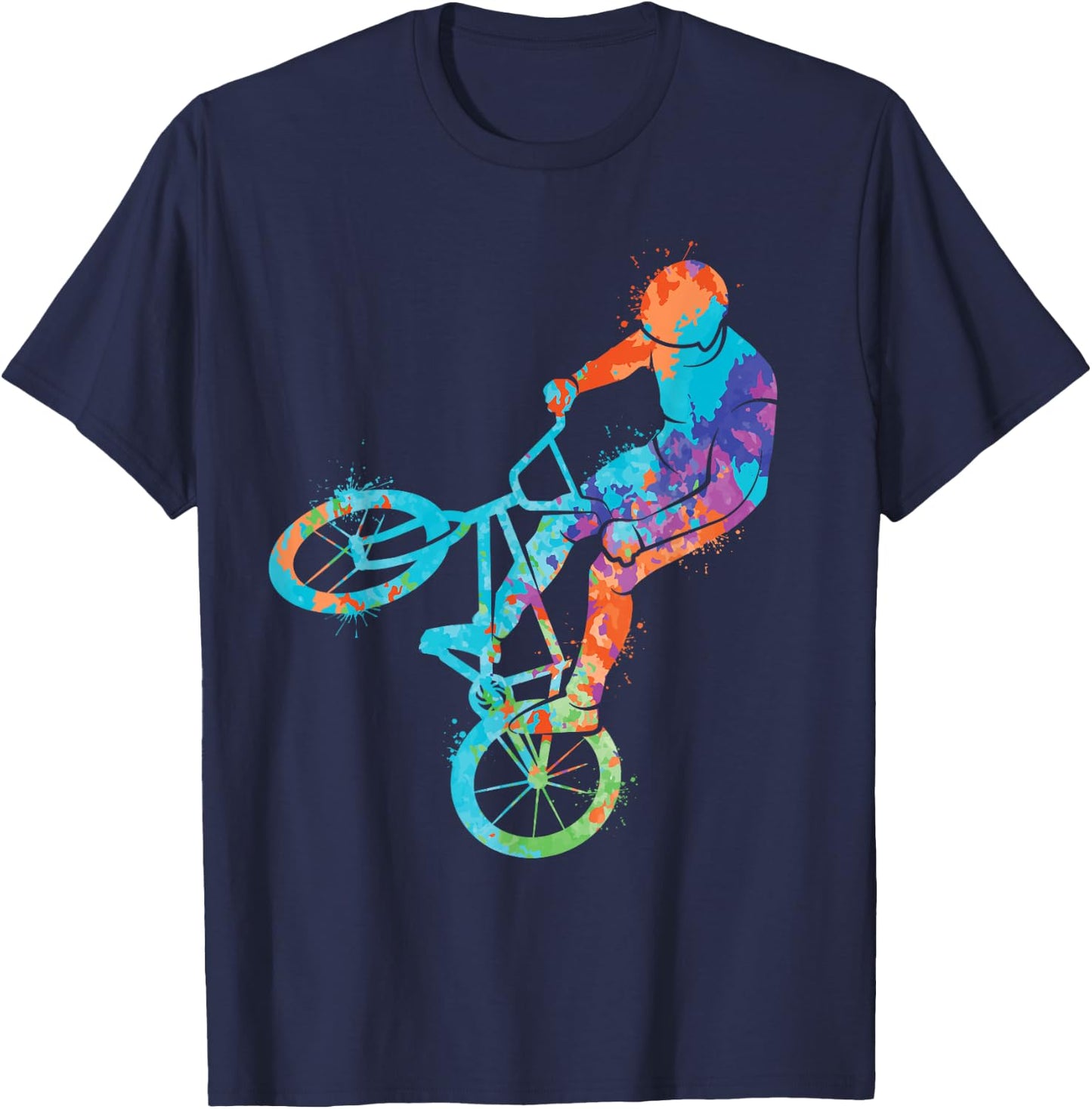 BMX Bicycle Tricks Girls Boys Kids BMX Bike T-Shirt - T-Shirt | Navy