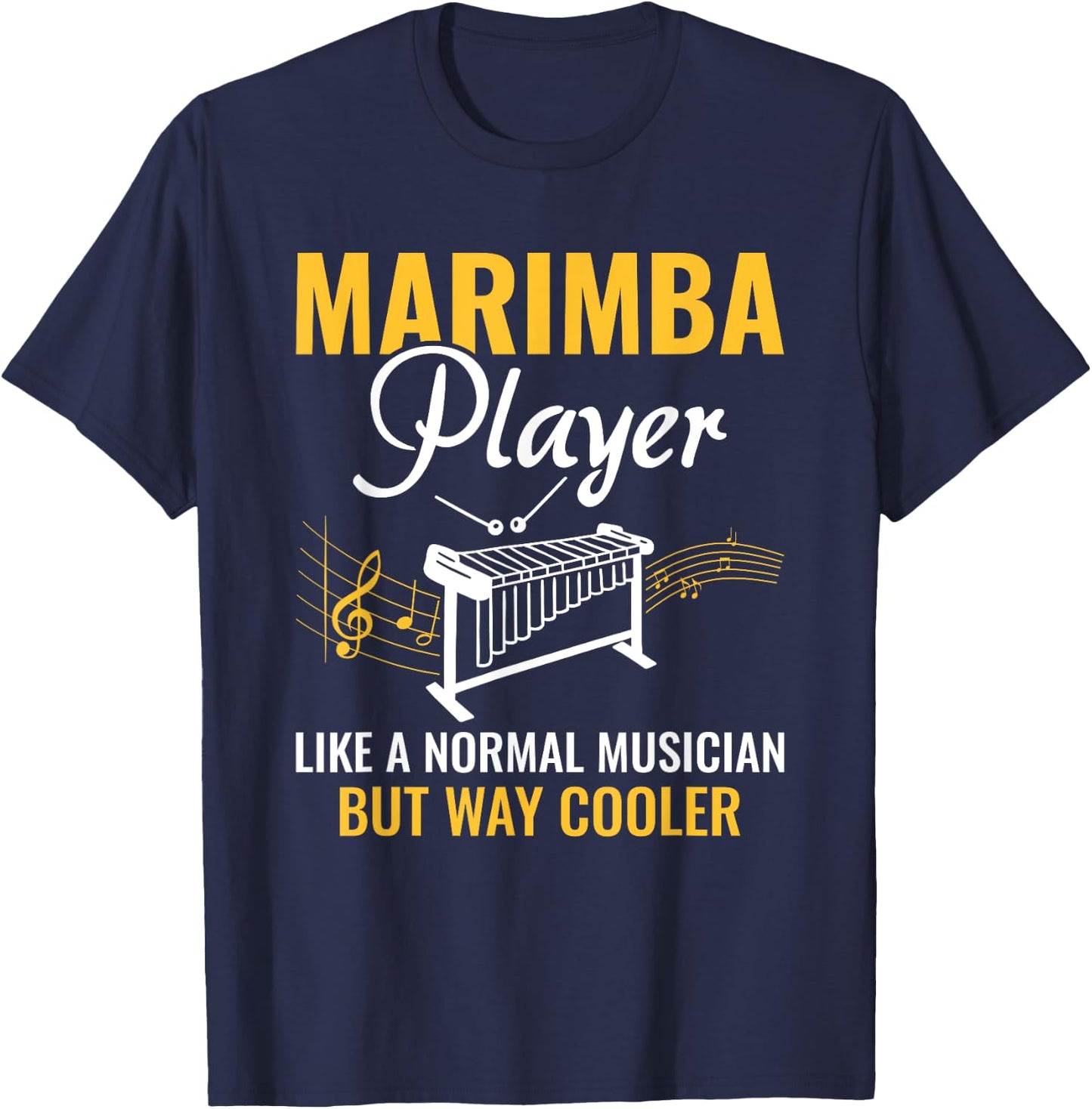 Funny Marimba Player Definition Musician Marimba Player T-Shirt - T-Shirt | Navy
