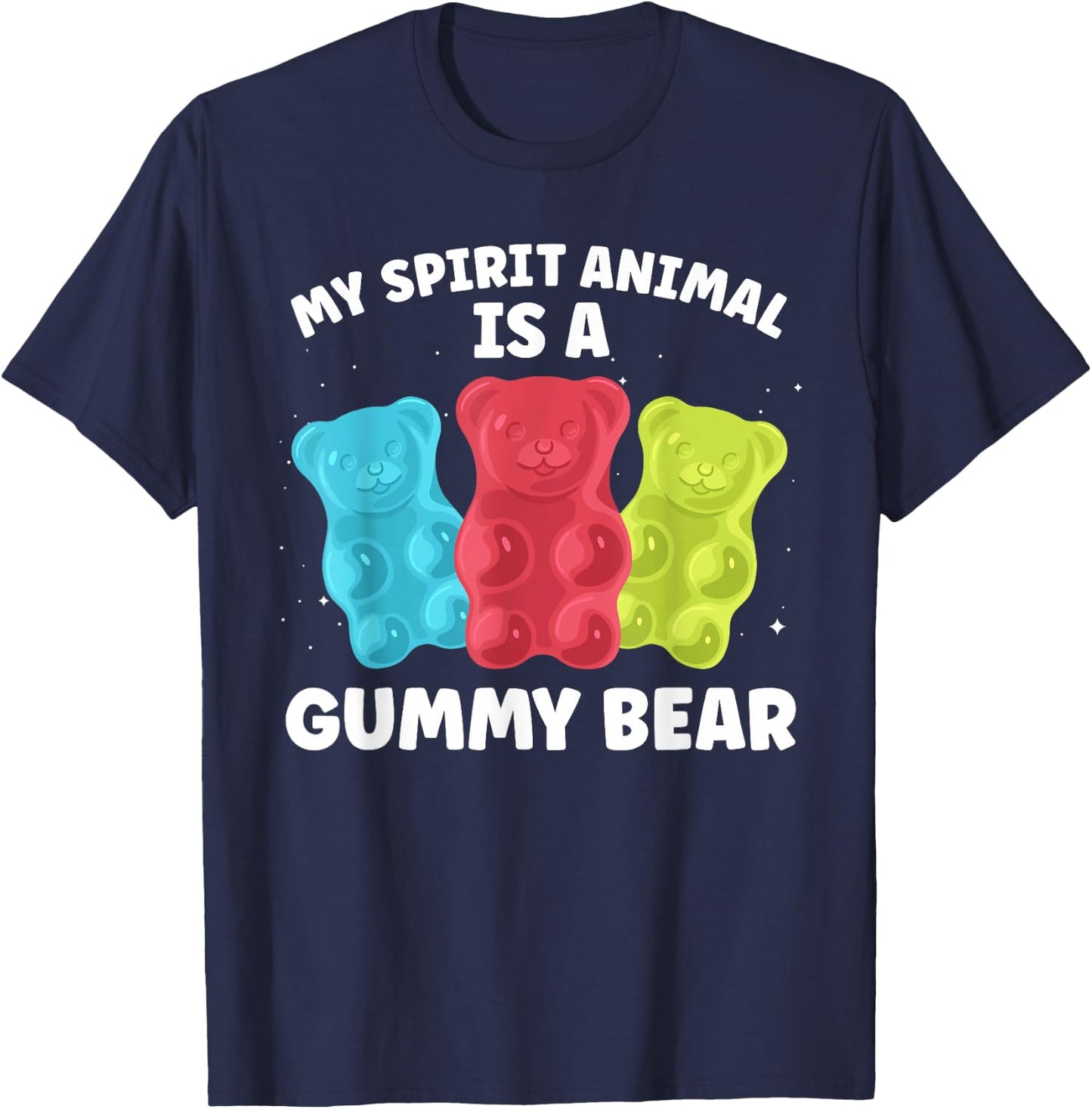 Funny Gummy Bear Art Women Kids Candy Lover Gummies T-Shirt - T-Shirt | Navy