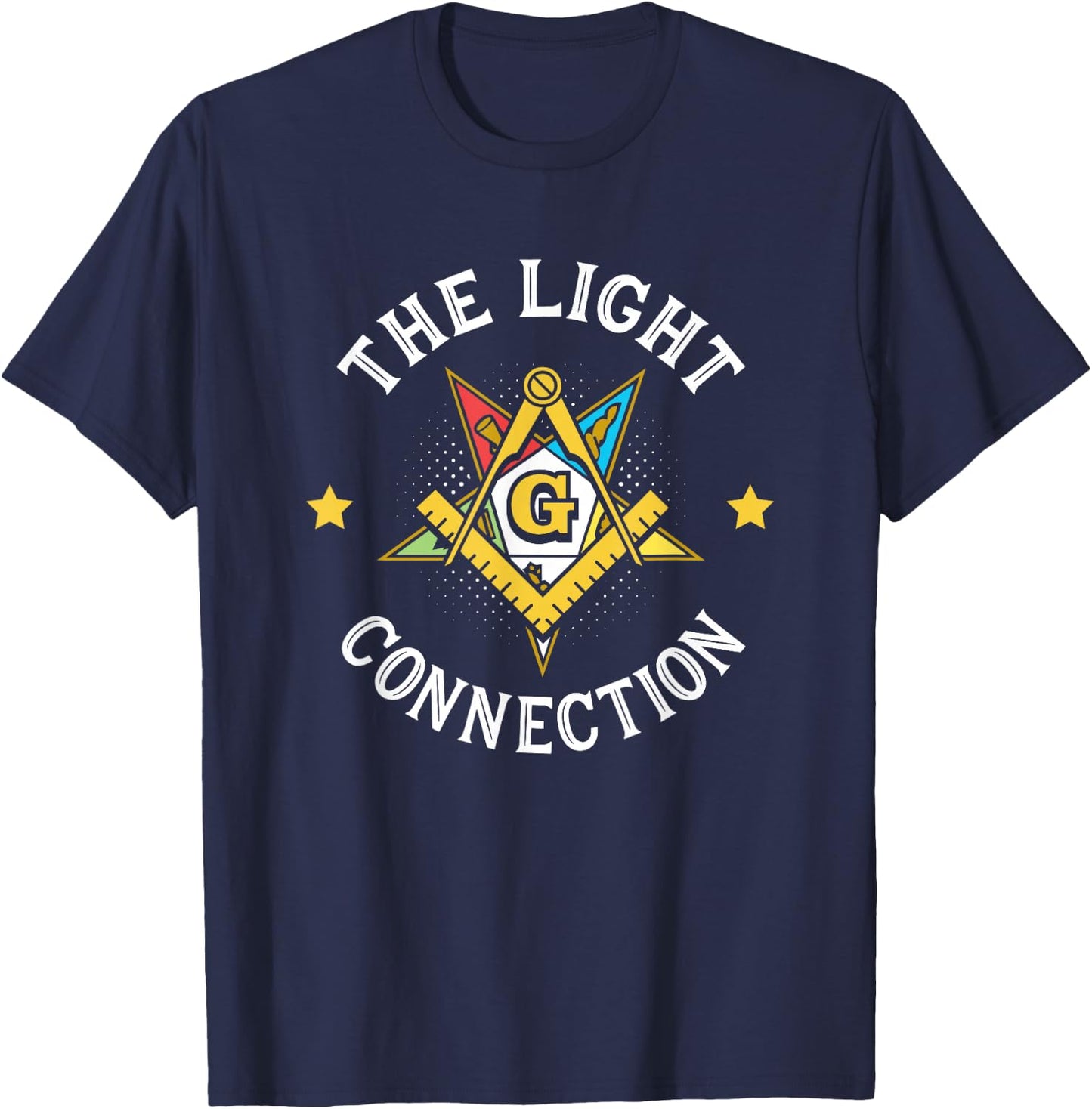 Light Connection OES Masonry Masonic Freemason Freemasonry T-Shirt - T-Shirt | Navy