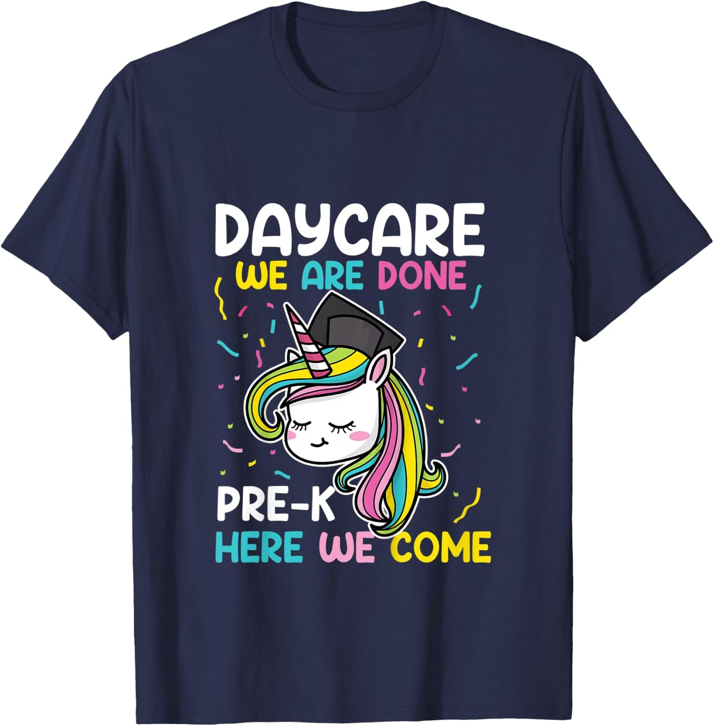 Kids Daycare Graduation Unicorn Last Day of School Kids T-Shirt - T-Shirt | Navy
