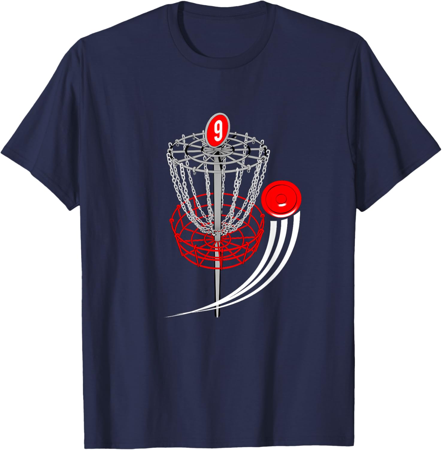 Frolf Shirt - Frisbee Golf T Shirt - Disc Golf Goal T-Shirt - T-Shirt | Navy