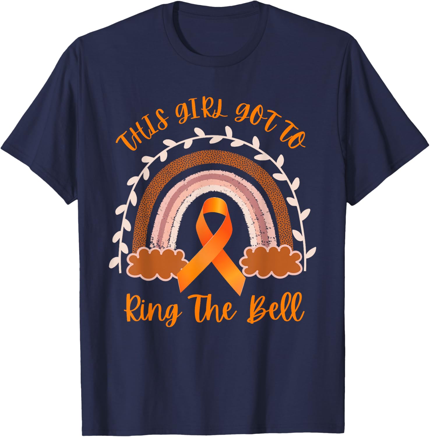 This Girl Got To Ring The Bell Leukemia Cancer Awareness T-Shirt - T-Shirt | Navy