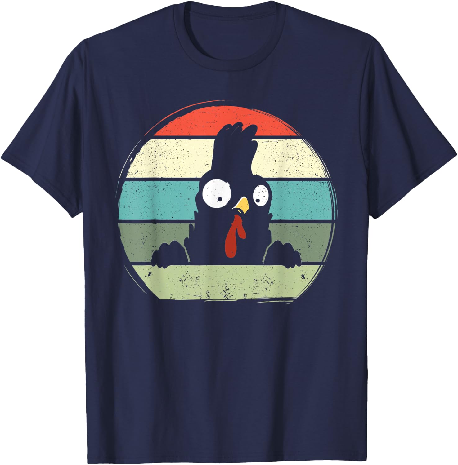 Funny Chicken Farming Retro Chicken Farmer Girls Boys Men T-Shirt - T-Shirt | Navy