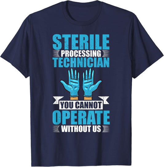 Sterile Processing Technician Instruments Tech Certification T-Shirt - T-Shirt | Navy