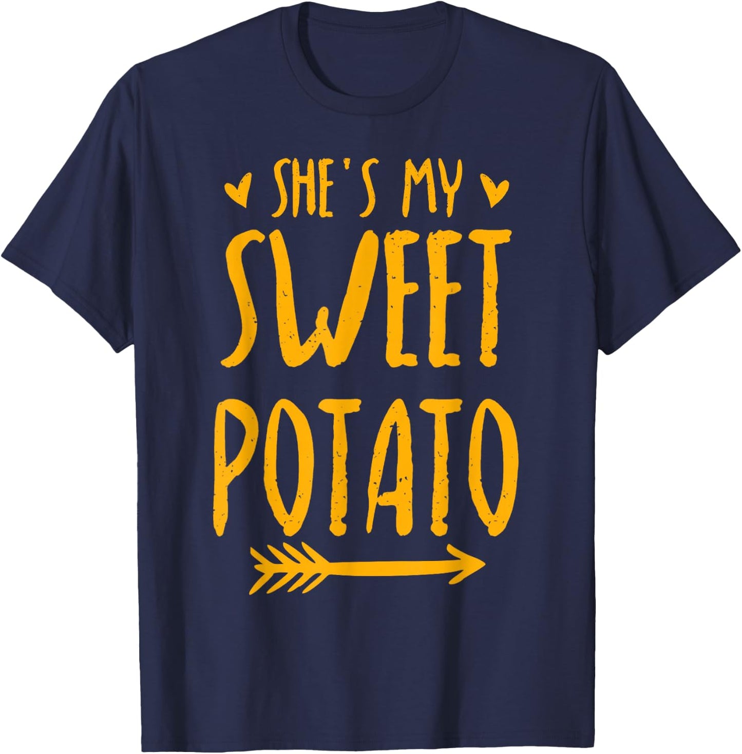 She's My Sweet Potato I Yam Matching Couples Sweet Potato T-Shirt - T-Shirt | Navy
