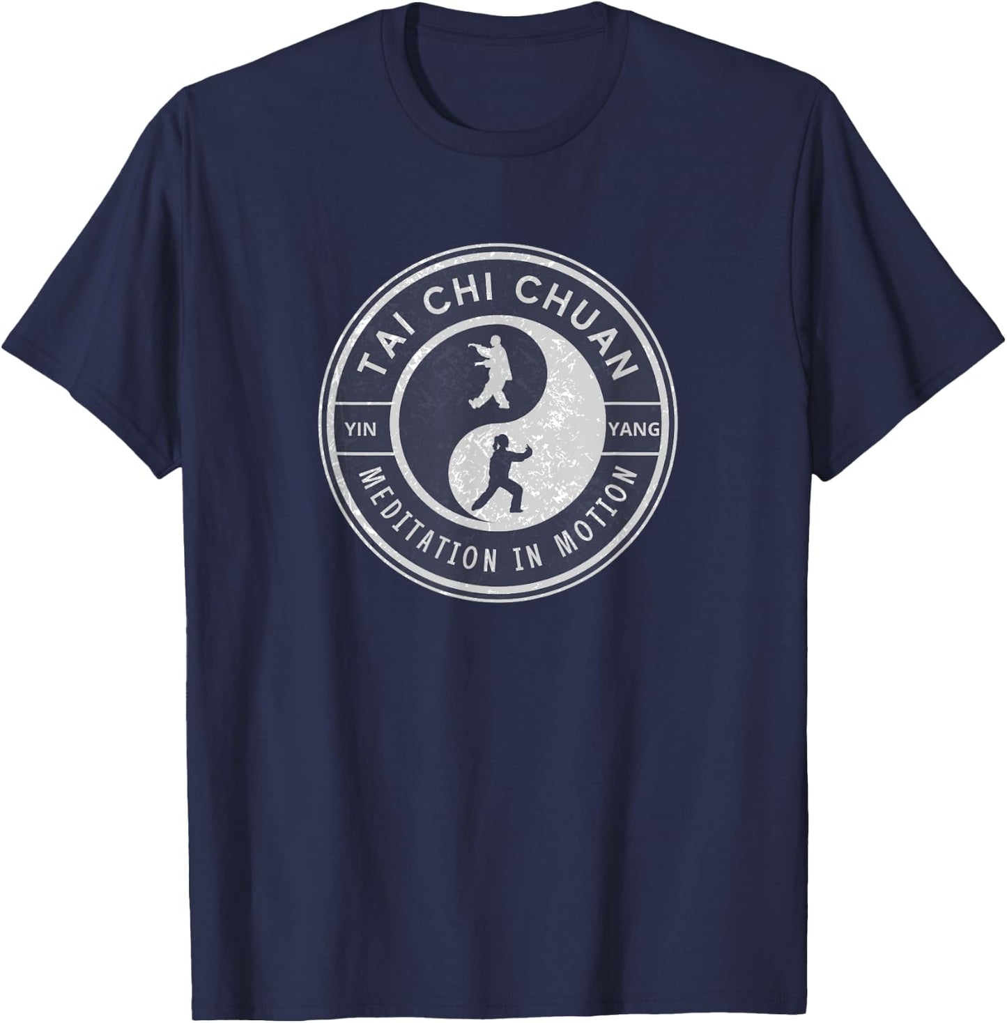 Tai Chi Chuan, Yin Yang, Meditation in Motion T-Shirt - T-Shirt | Navy