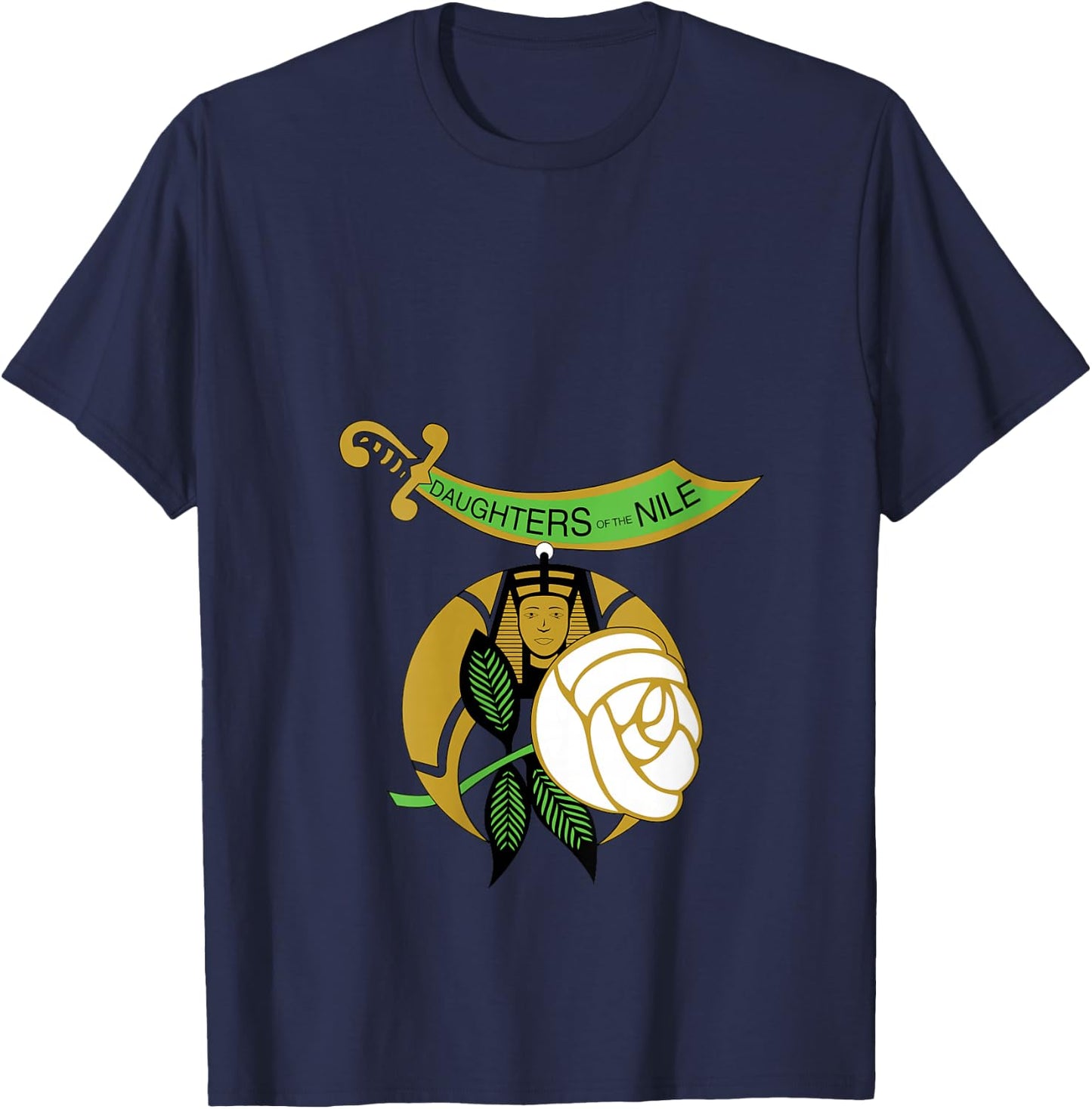 Daughters of The Nile Don Shriners Freemasons Mother's Day V-Neck T-Shirt - T-Shirt | Navy
