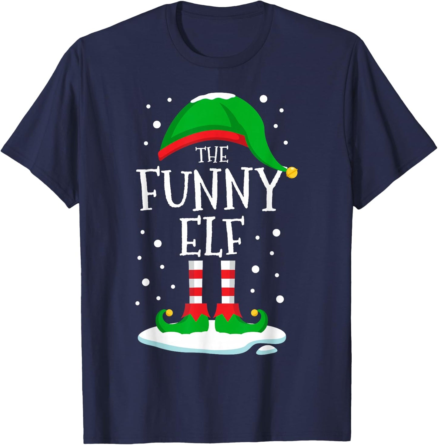 The Funny Elf Christmas Family Matching Xmas Squad Group T-Shirt - T-Shirt | Navy