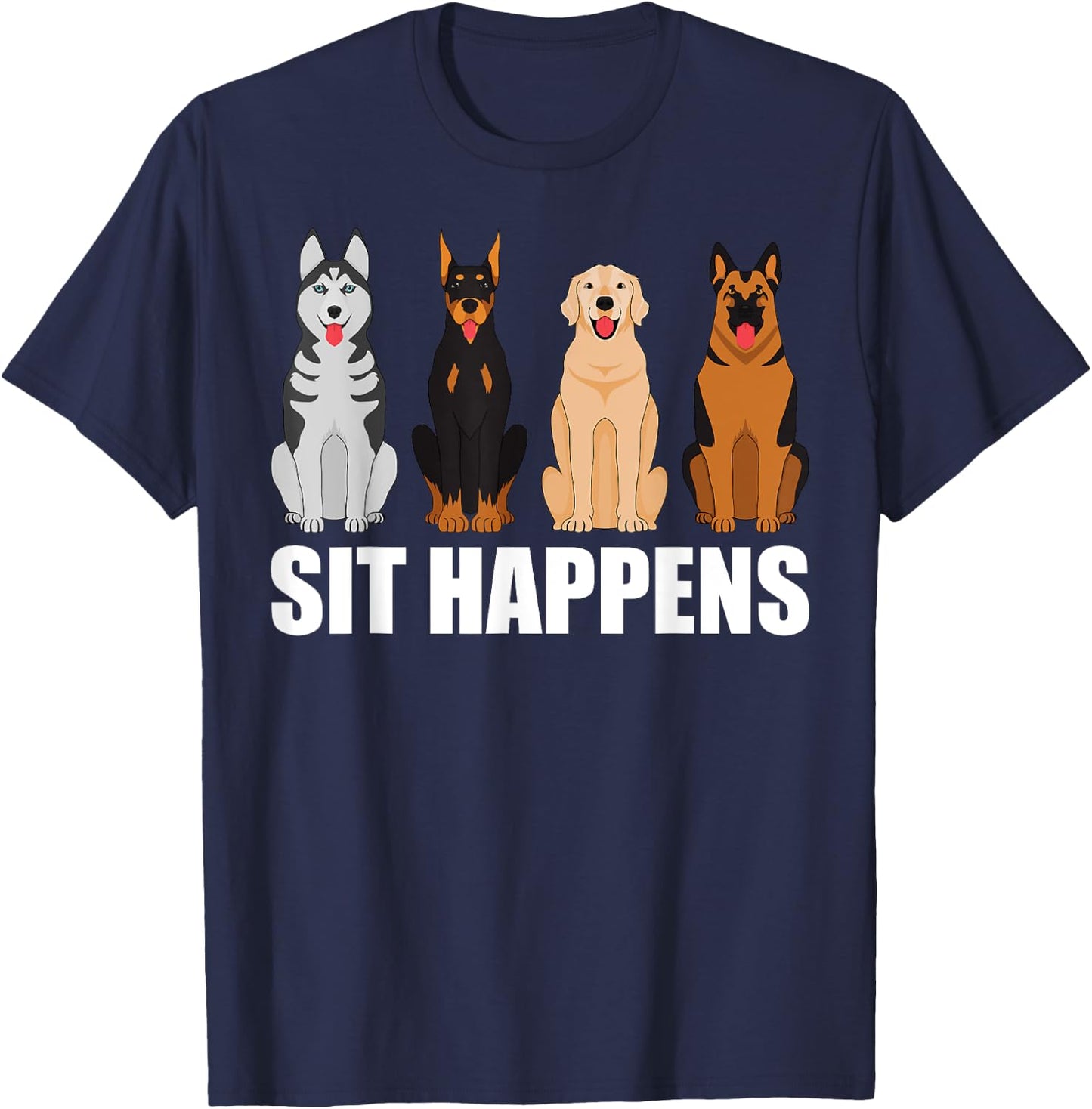 Funny Dog Training Art Women Dog Lover Puppy Pet T-Shirt - T-Shirt | Navy