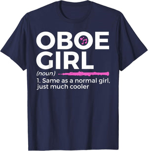 Funny Oboe Girl Definition Funny Oboe T-Shirt - T-Shirt | Navy