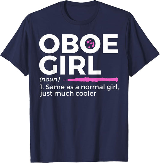 Funny Oboe Girl Definition Funny Oboe T-Shirt - T-Shirt | Navy