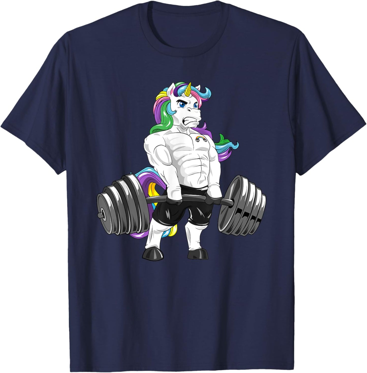 Unicorn Deadlift Workout Bodybuilder T-Shirt - T-Shirt | Navy