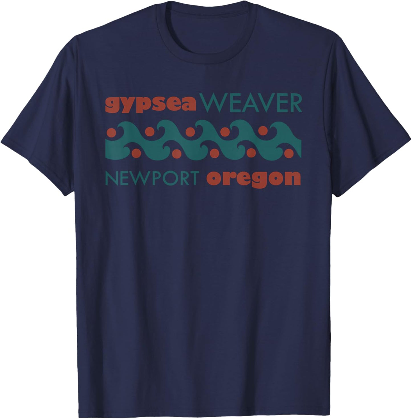 Gypsea Weaver Recycled Fishing Rope Artist Newport Oregon T-Shirt - T-Shirt | Navy