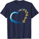 Sea Turtle Tortoise Heart T-Shirt - T-Shirt | Navy