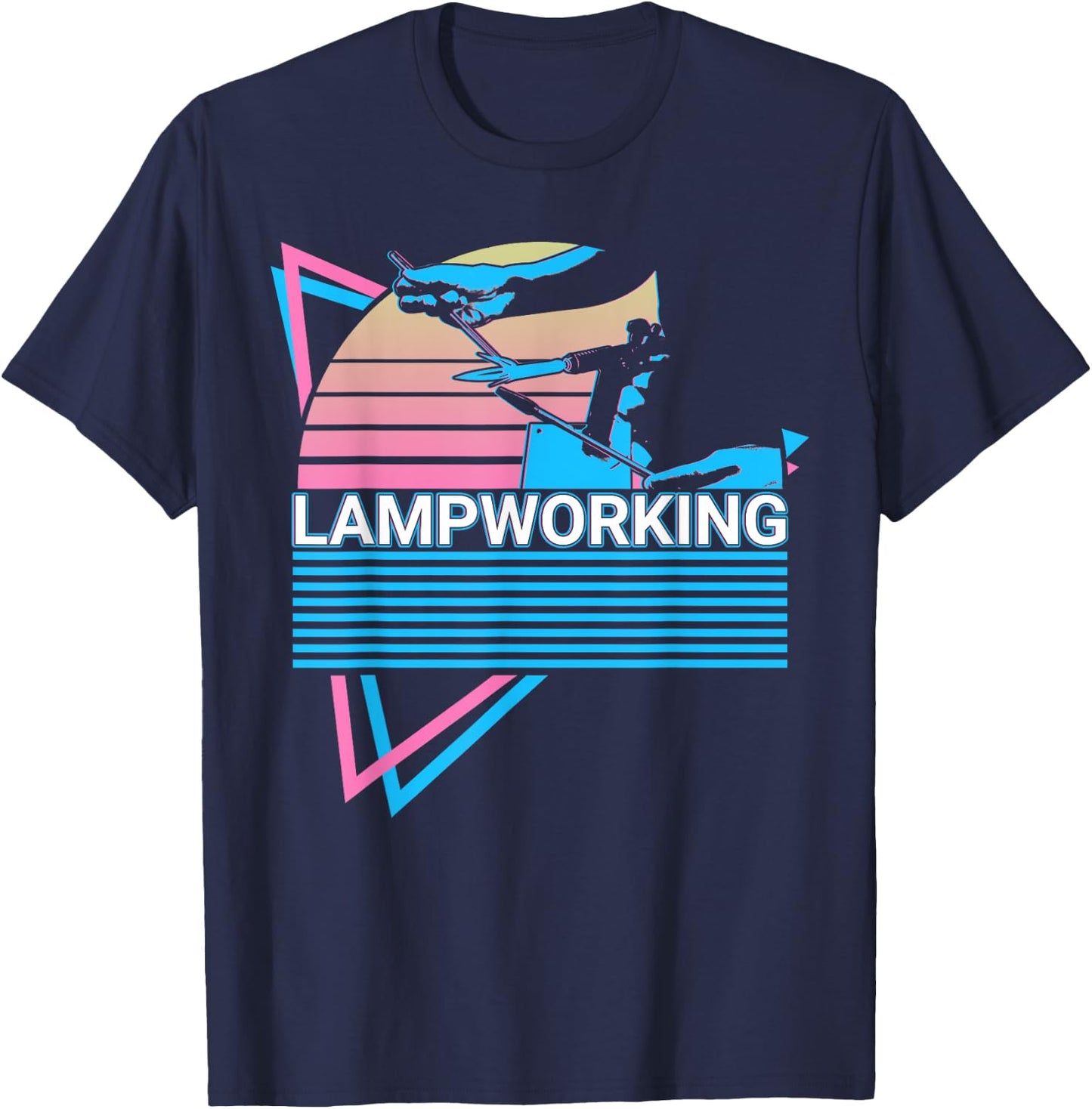 Lampworking Retro T-Shirt - T-Shirt | Navy