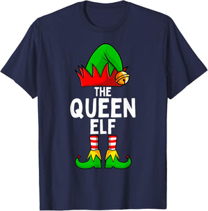 Queen Elf Matching Family Christmas Women T-Shirt - T-Shirt | Navy