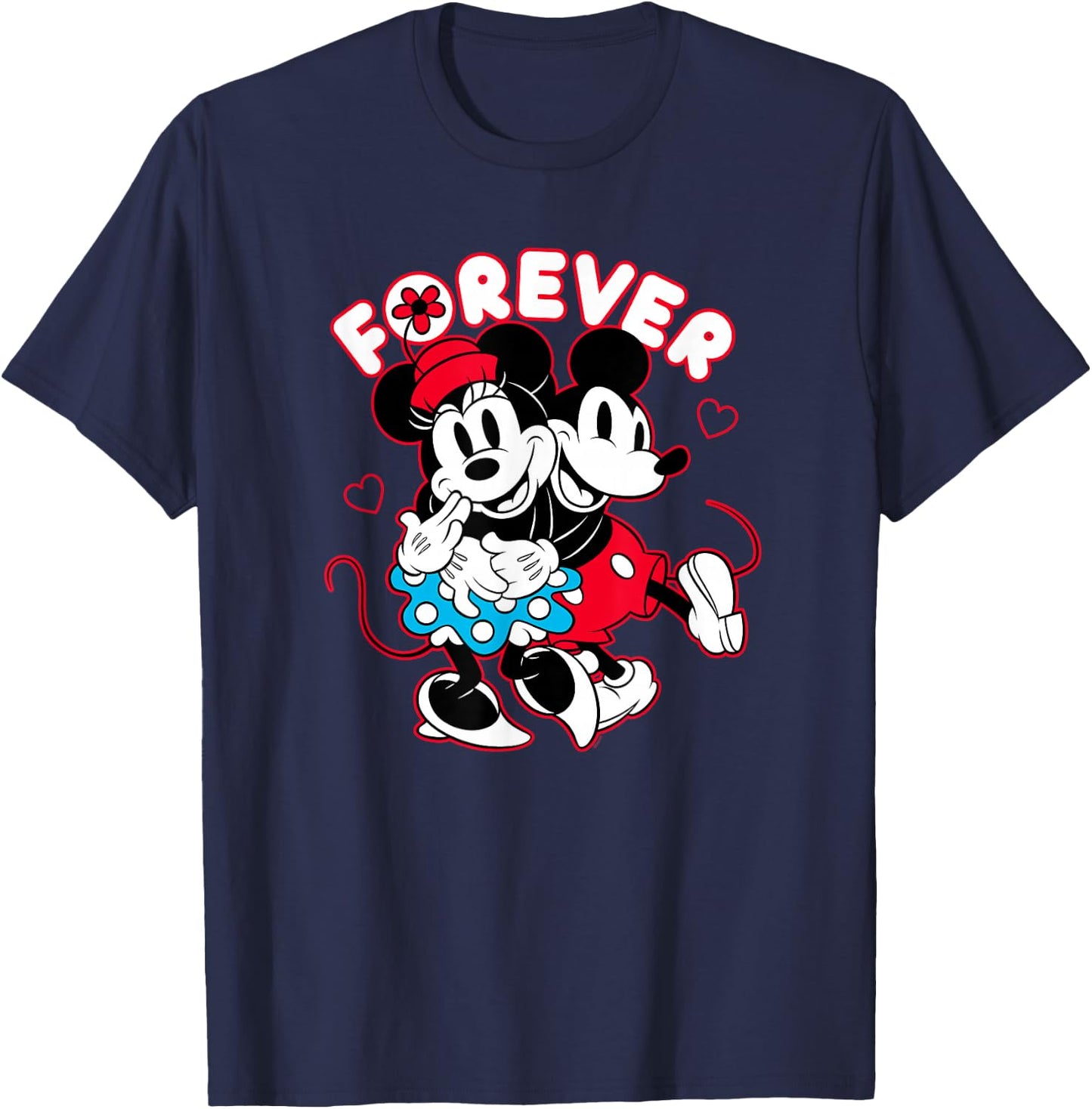 Disney Mickey Mouse Minnie Mouse Love Forever Valentine’s T-Shirt - T-Shirt | Navy