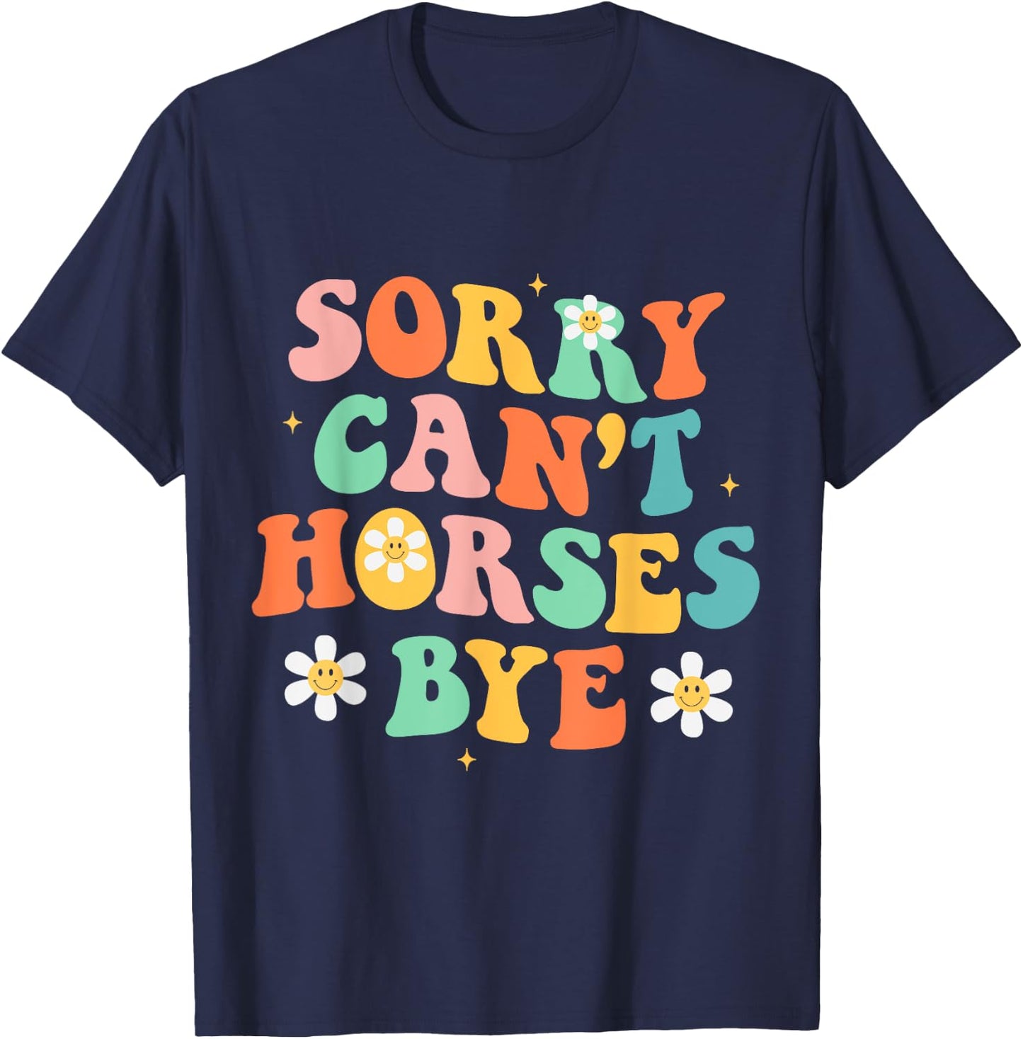 Funny Horse Shirt Women Boys or Girls T-Shirt - T-Shirt | Navy