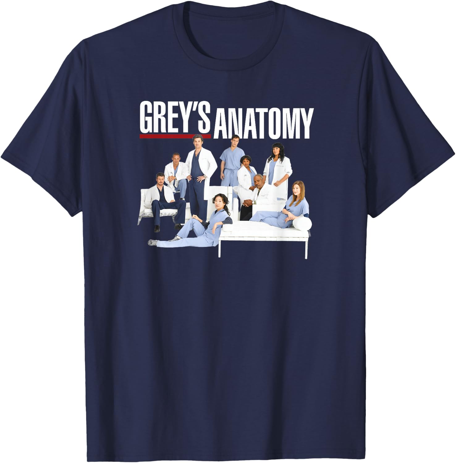 Grey's Anatomy Group with Logo T-Shirt - T-Shirt | Navy