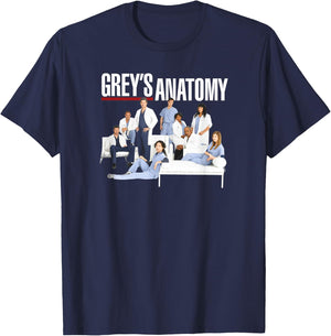Grey's Anatomy Group with Logo T-Shirt - T-Shirt | Navy