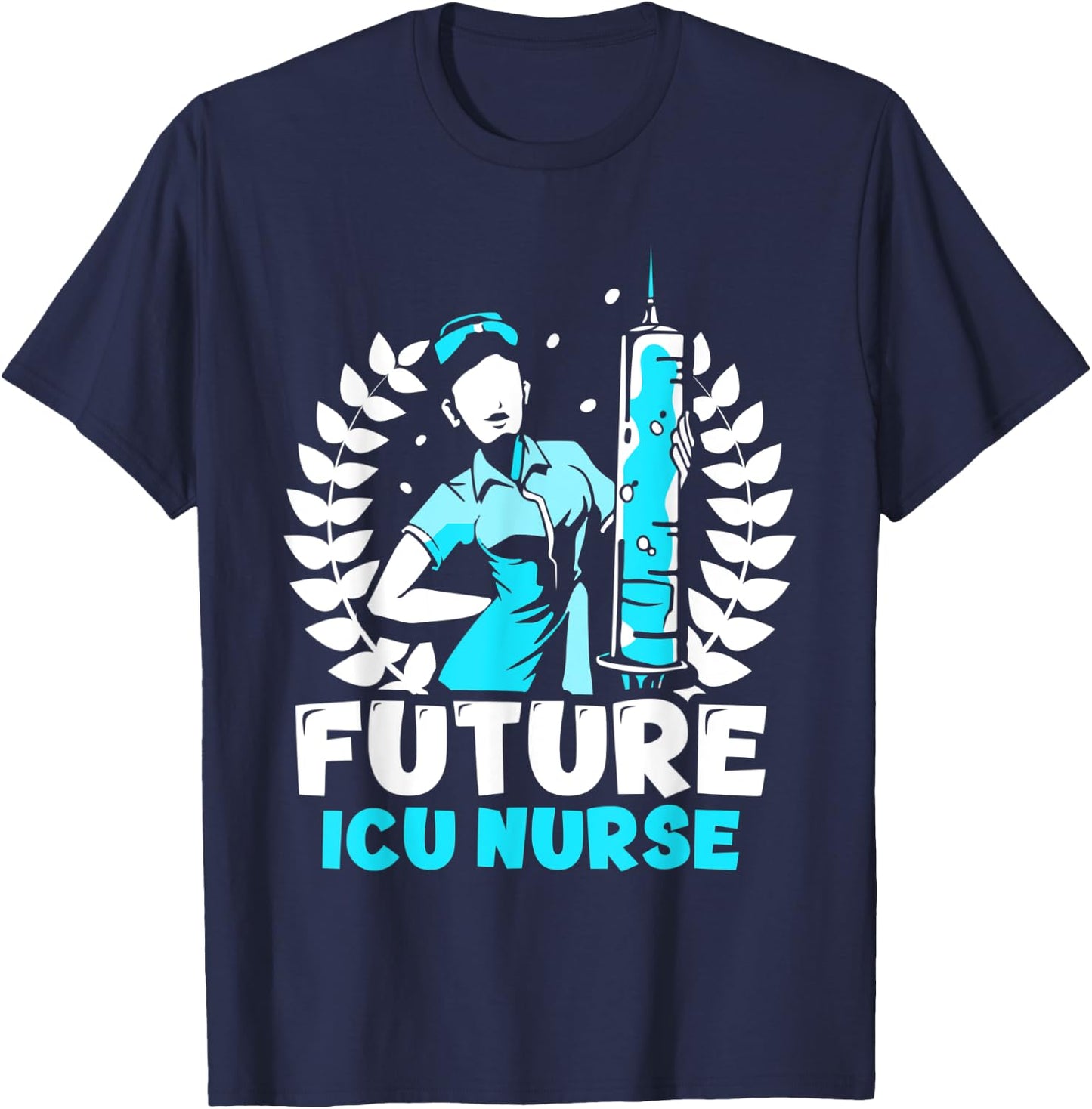 Future Icu Nurse Hospital Ice Nursing Intensive Care T-Shirt - T-Shirt | Navy