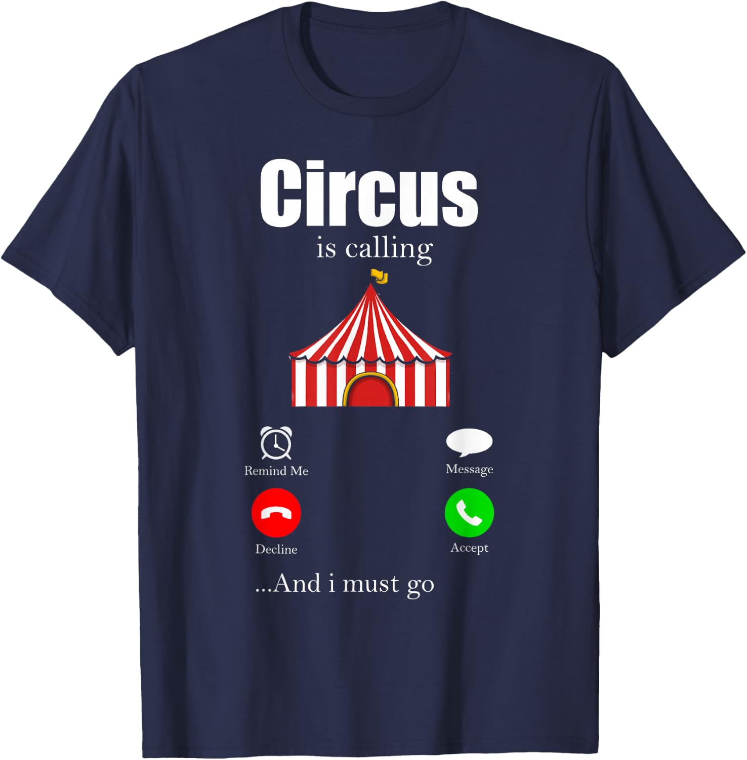 Zirkus Herren Damen Kinder Circus Party Lion Fire Ring Acrobat Funny T-Shirt - T-Shirt | Navy